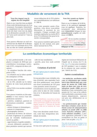 Guide d’installation en profession libérale   21   créer




  Fiscalité de la transmission d’un Cabinet libéral

VOUS ÊTES L’ACQUÉREUR                        ¯ Cession au profit d’un membre                             précédente lorsque, la cession étant
                                             de la famille ou d’un salarié (CGI,                         intervenue pendant le délai nor-
Vous allez devoir payer des droits           art. 732 ter)                                               mal de déclaration, ces bénéfices
d’enregistrement.                                                                                        n’ont pas été déclarés avant la date
                                             Les transmissions familiales ou aux
Ainsi, qu’il s’agisse de cession de                                                                      de la cession (CGI, art. 1684, 2).
                                             salariés sont exonérées de droits de
Cabinet individuel ou de cession                                                                         Ce point est donc à vérifier.
                                             mutation lorsque la valeur de la
de parts de société (SCP, SCM
                                             clientèle n’excède pas 300 000 €.
société de fait,...),.                                                                                   POUR LE VENDEUR
                                             Ce que vous pourrez déduire
                                                                                                         Le vendeur, quant à lui, sera impo-
Tarif applicable (CGI, art. 719) :           Dans les deux cas, vous pourrez                             sé au titre des plus-values profes-
                                             déduire fiscalement au titre des frais                      sionnelles.
- 0 % sur la fraction de la valeur
                                             d’établissement les droits d’enregis-                       Les plus-values sur éléments incor-
taxable n’excédant pas 23 000 € ;
                                             trement, les frais d’actes, les com-                        porels (clientèle, droit au bail) sont
- 3 % sur la fraction de la valeur
                                             missions versées à un intermédiaire,                        imposées actuellement à 28,3 % si
taxable comprise entre 23 000 € et
                                             les honoraires versés à des conseils                        elles sont réalisées plus de 2 ans
200 000 €;
                                             ainsi que les frais dits de premier                         après l’achat ou la création des
- 5 % sur la fraction de la valeur
                                             établissement (frais de prospection,                        biens et/ou au taux progressif de
taxable supérieure à 200 000 €
                                             de r e c h e r c h e s , d’études ou de                     l’impôt sur le revenu si elles sont
Exemple : cession d’une clientèle pour       publicité).                                                 réalisées moins de 2 ans après.
120 000 €. Droits applicables:               Pour ces derniers, vous aurez le choix
                                                                                                         Les plus-values sur éléments cor-
jusqu’à 23 000 €              néant          de les déduire soit en totalité l’année
                                                                                                         porels (matériel, mobilier,...) sont
(120 000 - 23 000) x 3 % = 2 910 €           où vous les avez payés soit par frac-
                                                                                                         imposées soit au taux progressif de
                                             tions égales sur une période maxima-
                                                                                                         l’impôt sur le revenu, soit à 28,3 %
                                             le de 5 ans.
                                                                                                         selon qu’elles sont à court ou à
Le prix de cession taxable com-              Vous pourrez également déduire les
                                                                                                         long terme.
prend le montant du droit de pré-            intérêts de l’emprunt éventuelle-
                                                                                                         Les plus-values professionnelles
sentation à la clientèle, le prix de         ment contracté pour l’acquisition du
                                                                                                         peuvent toutefois être exonérées :
rachat du mobilier et du matériel            Cabinet ou des parts de société.
professionnel et, éventuellement             Enfin, vous pourrez amortir (c’est-à-                       ¯ si le vendeur a exercé depuis 5
du droit au bail.                            dire déduire par fractions sur une                          ans au moins son activité libérale
                                             durée déterminée) le mobilier et le                         et si la moyenne des recettes HT
¯ Acquisition dans certaines
                                             matériel achetés en sachant que si                          des deux années précédant celle de
zones géographiques (CGI, art. 722
                                             ces derniers ne sont pas neufs, leur                        la réalisation de la plus-value sont
bis)
                                             durée d’amortissement sera plus                             inférieures à 90 000 € (exo. dégres-
Si vous faites l’acquisition d’une           courte.                                                     sive entre 90 000 et 126 000 €);
clientèle située dans une zone de            En revanche, la valeur du droit de                          ¯ la valeur de la cession est infé-
redynamisation urbaine (ZRU),                présentation à la clientèle, du droit                       rieure à 300 000 € (exonération
une zone franche urbaine (ZFU),              au bail ou des parts de société, ne                         dégressive entre 300 000 € et
une zone de revitalisation rurale            pourra ni être déduite ni être amor-                        500 000 €)
(ZRR) et dans certaines communes             tie.
situées dans les territoires ruraux                                                                      L’exonération s’applique égale-
de développement prioritaire, le             Responsabilité de l’acquéreur                               ment en cas de transmission à titre
tarif est actuellement de :                  Vous devez savoir que vous pouvez                           gratuit (donation ou succession) et
- 0 % sur la fraction de la valeur taxable   être rendu responsable solidairement                        en cas de transmission de parts de
n’excédant pas 23 000 € ;                    avec votre prédécesseur du paiement                         société de personnes.
- 1 % sur la fraction de la valeur taxable   de l’impôt sur le revenu afférent aux                       ¯ lorsque le vendeur part en retrai-
comprise entre 23 000 € et 107 000 €;        bénéfices réalisés par ce dernier pen-
- 3 % sur la fraction de la valeur taxable                                                               te, sous certaines conditions.
                                             dant l’année de la cession jusqu’au
comprise entre 107 000 € et 200 000 €;
- 5 % sur la fraction de la valeur taxable   jour de celle-ci ainsi qu’aux béné-
supérieure à 200 000 €                       fices de l’année
 