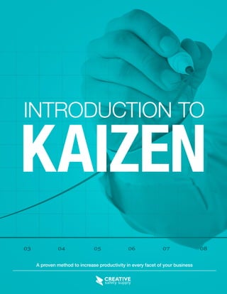 A proven method to increase productivity in every facet of your business
KAIZEN
INTRODUCTION TO
 