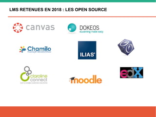 LMS RETENUES EN 2018 : LES OPEN SOURCE
 