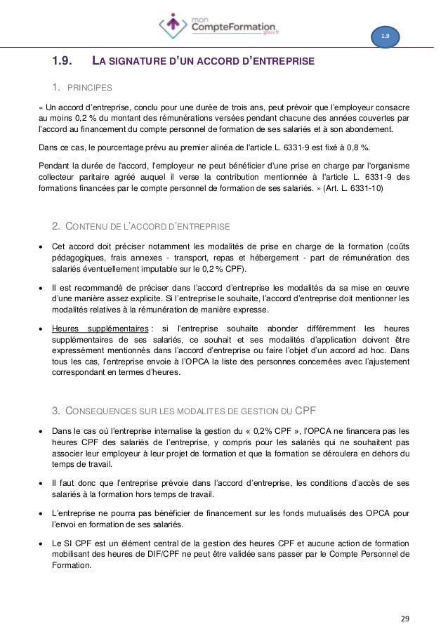 Guide Procedures Cpf Pour Les Professionnels