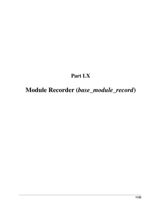 1133
Part LX
Module Recorder (base_module_record)
 