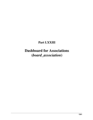 1341
Part LXXIII
Dashboard for Associations
(board_association)
 