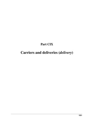 1931
Part CIX
Carriers and deliveries (delivery)
 