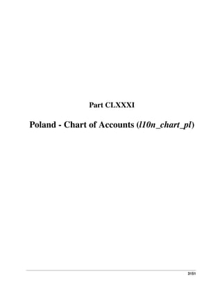 3151
Part CLXXXI
Poland - Chart of Accounts (l10n_chart_pl)
 