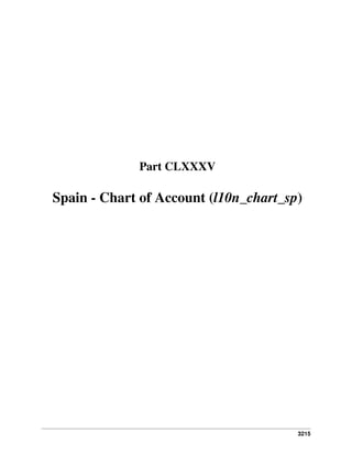 3215
Part CLXXXV
Spain - Chart of Account (l10n_chart_sp)
 