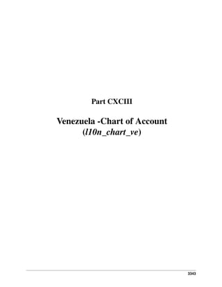 3343
Part CXCIII
Venezuela -Chart of Account
(l10n_chart_ve)
 