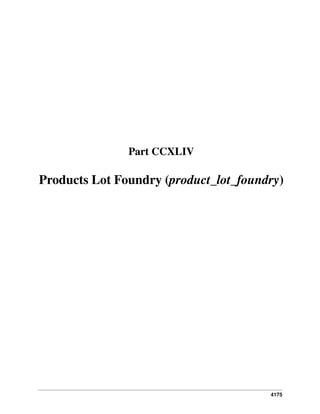 4175
Part CCXLIV
Products Lot Foundry (product_lot_foundry)
 