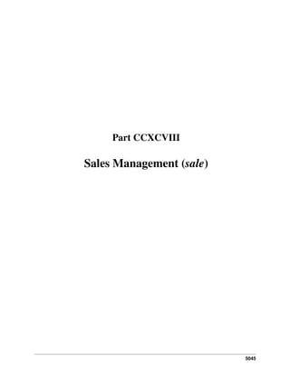 5045
Part CCXCVIII
Sales Management (sale)
 