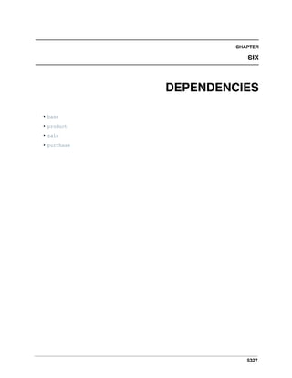 5327
CHAPTER
SIX
DEPENDENCIES
• base
• product
• sale
• purchase
 