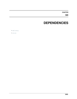 5493
CHAPTER
SIX
DEPENDENCIES
• delivery
• stock
 