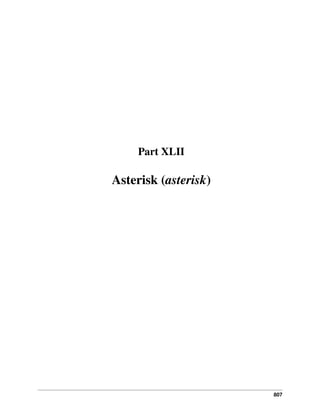 807
Part XLII
Asterisk (asterisk)
 