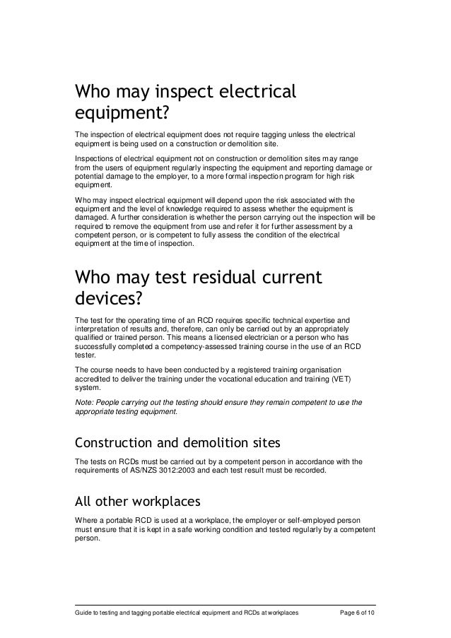 Guide testingandtaggingportableelectricalequipmentandresidual…