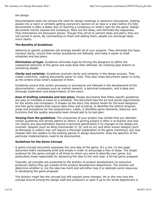 Guide to creation of game concept document | PDF