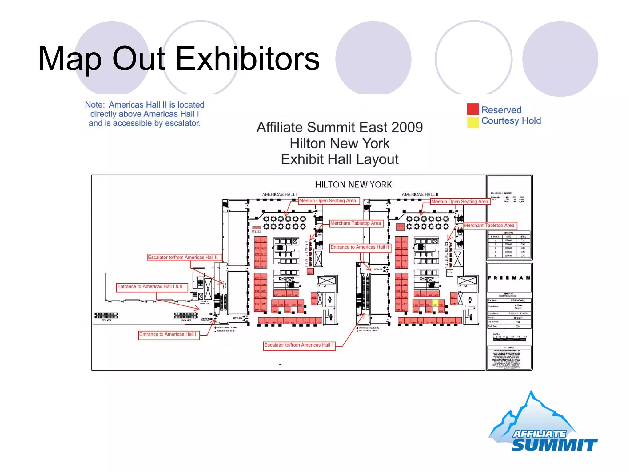 Map Out Exhibitors 