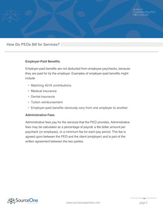 Sample Peo Invoice Guide to PEO Billing Reports | PDF