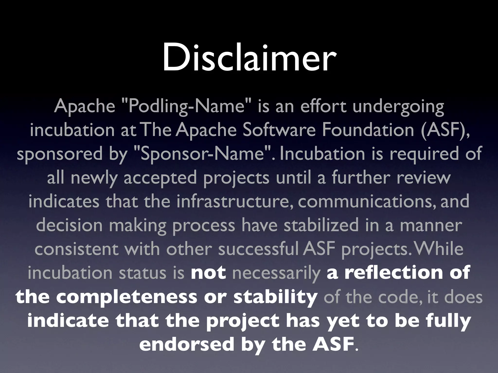 Guide To Successful Graduation at Apache