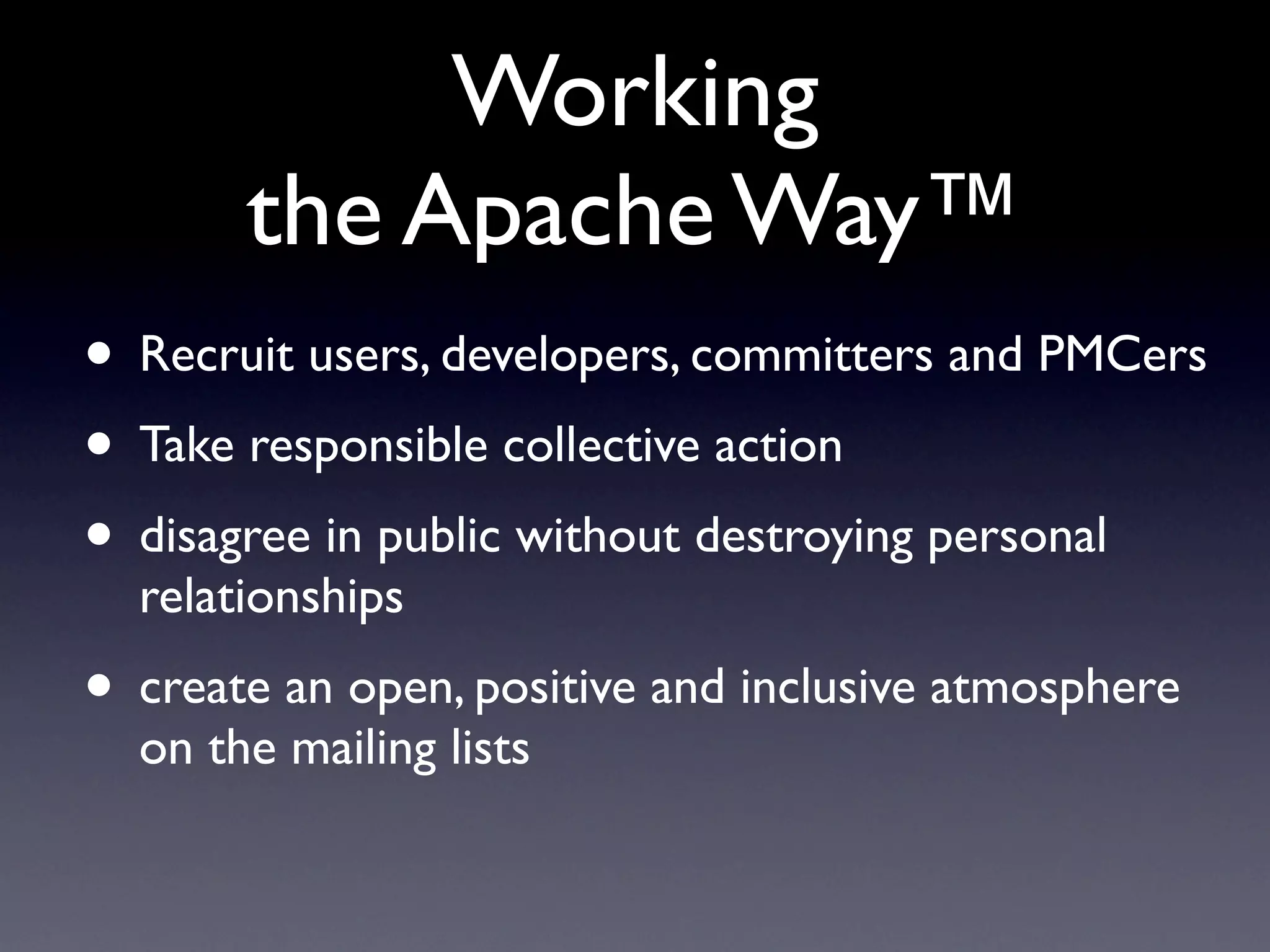 Guide To Successful Graduation at Apache