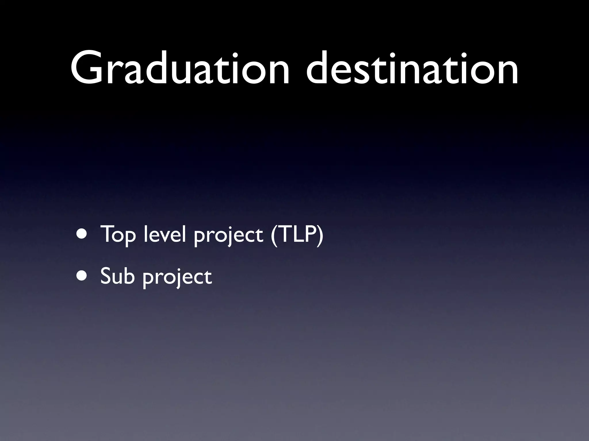 Guide To Successful Graduation at Apache