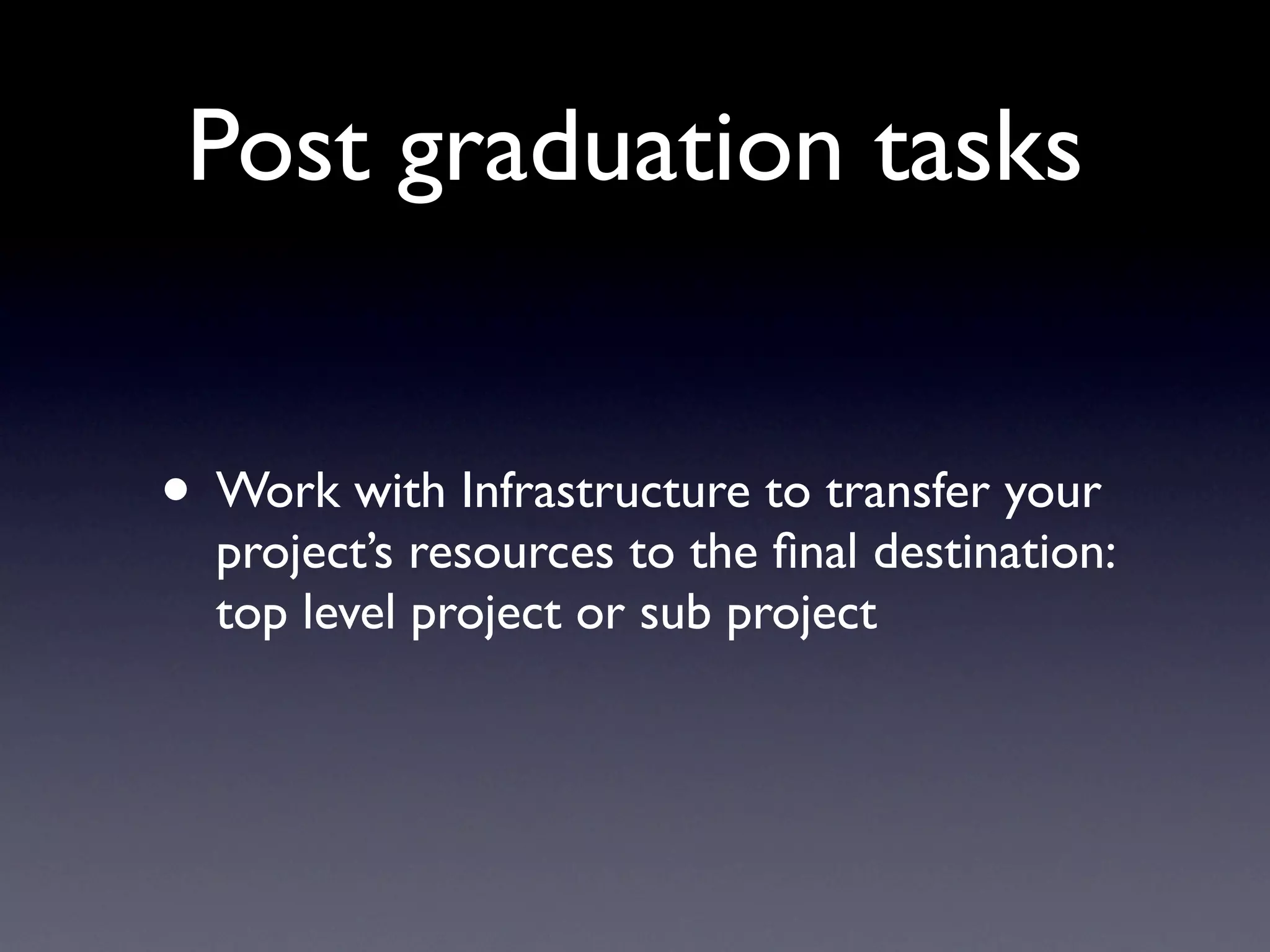 Guide To Successful Graduation at Apache