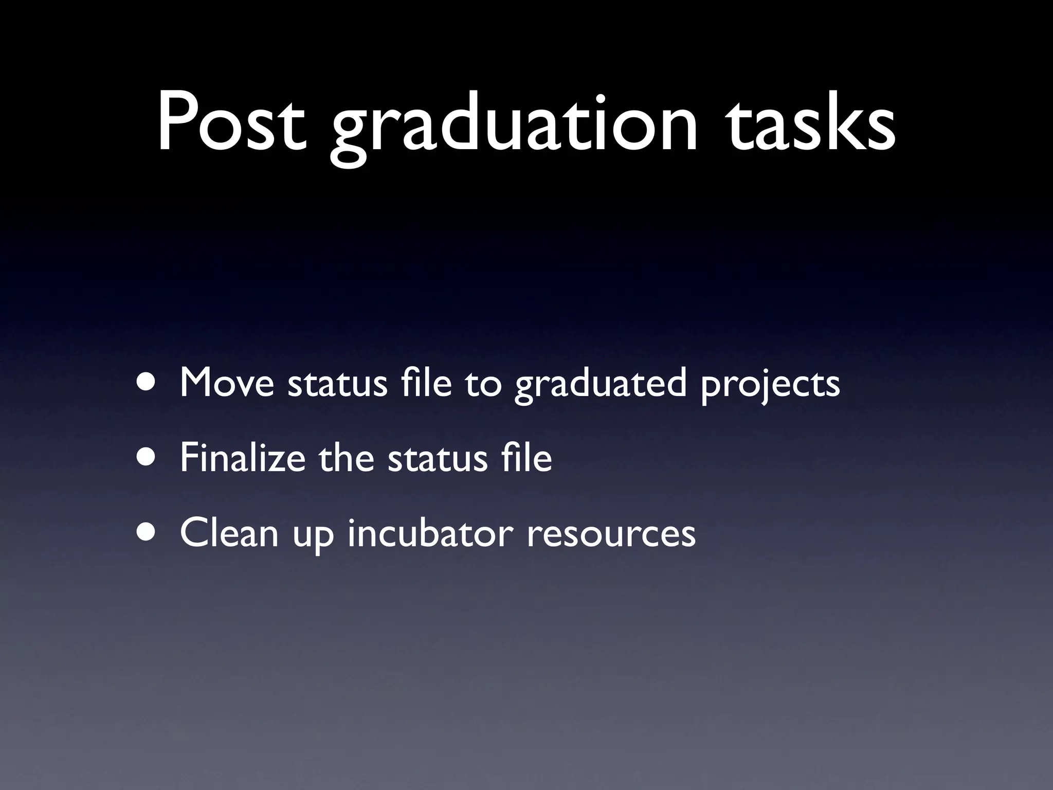 Guide To Successful Graduation at Apache