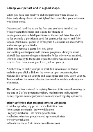 Guide To Your Pc Hardware,Software,P2p,Game Emulators