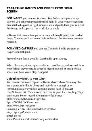 Guide To Your Pc Hardware,Software,P2p,Game Emulators