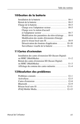 Guide utilisateur IPAQ 3715