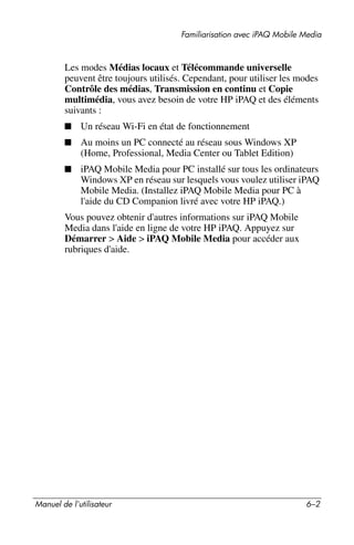 Guide utilisateur IPAQ 3715