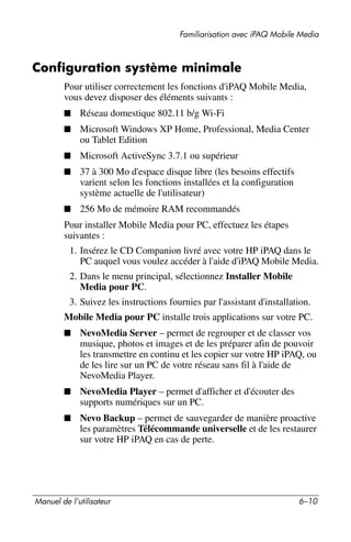 Guide utilisateur IPAQ 3715