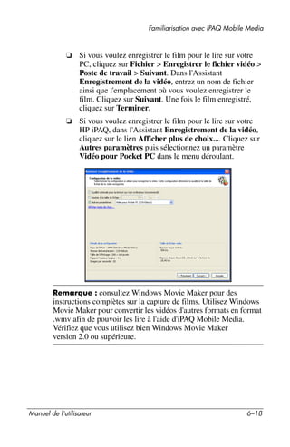Guide utilisateur IPAQ 3715