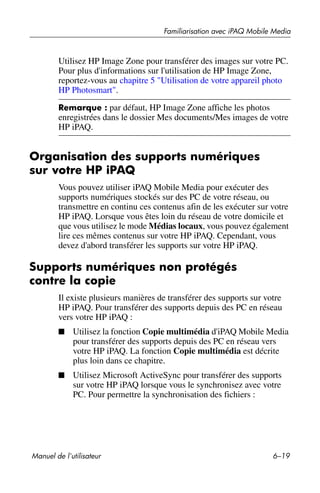 Guide utilisateur IPAQ 3715