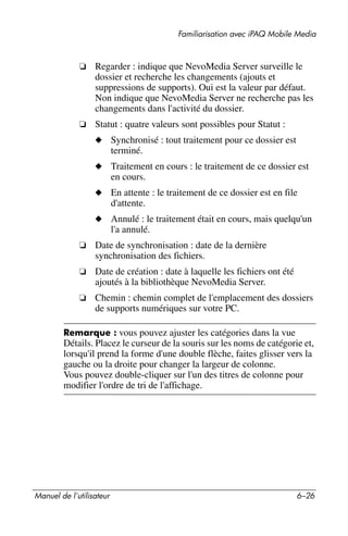 Guide utilisateur IPAQ 3715