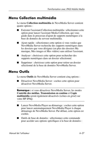 Guide utilisateur IPAQ 3715