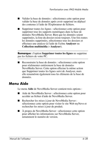 Guide utilisateur IPAQ 3715