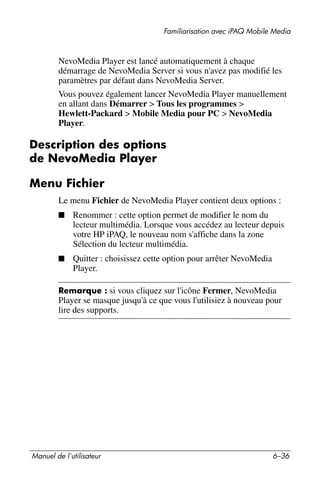 Guide utilisateur IPAQ 3715