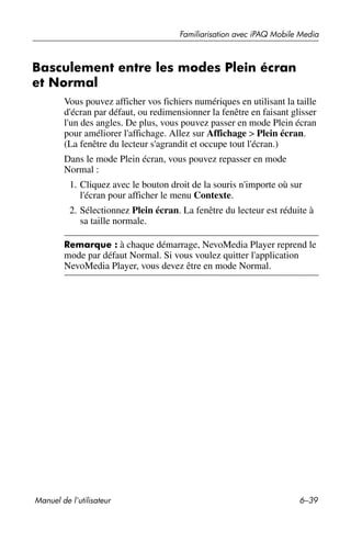 Guide utilisateur IPAQ 3715