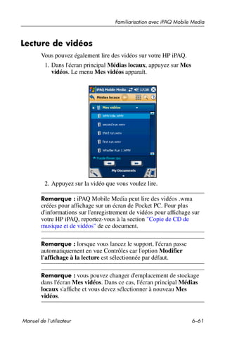 Guide utilisateur IPAQ 3715