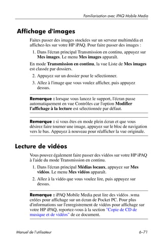 Guide utilisateur IPAQ 3715