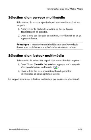 Guide utilisateur IPAQ 3715