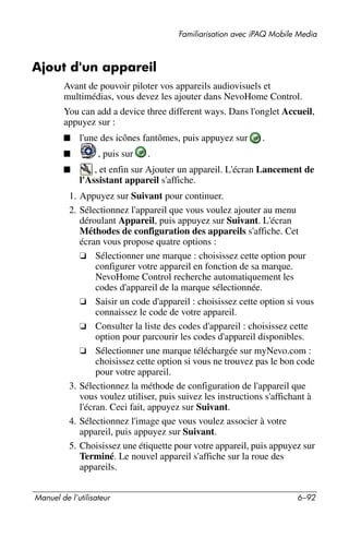 Guide utilisateur IPAQ 3715