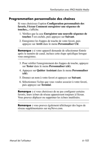 Guide utilisateur IPAQ 3715