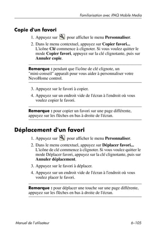 Guide utilisateur IPAQ 3715