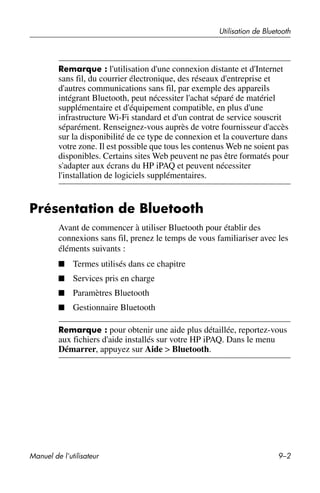 Guide utilisateur IPAQ 3715