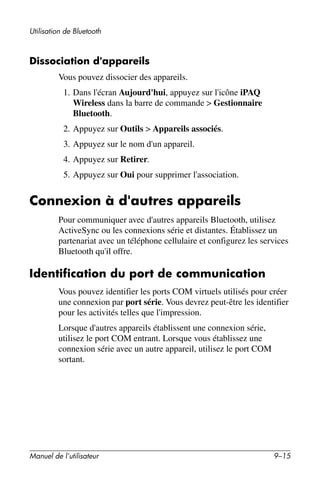 Guide utilisateur IPAQ 3715