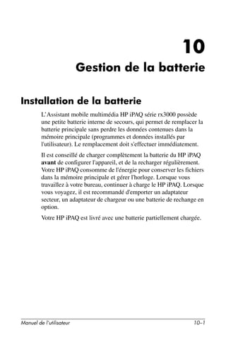 Guide utilisateur IPAQ 3715