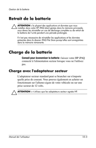 Guide utilisateur IPAQ 3715
