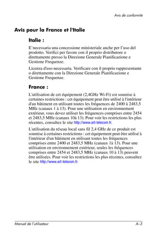 Guide utilisateur IPAQ 3715