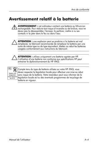 Guide utilisateur IPAQ 3715