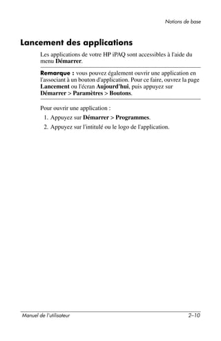 Guide utilisateur IPAQ 3715