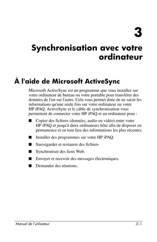 Guide utilisateur IPAQ 3715